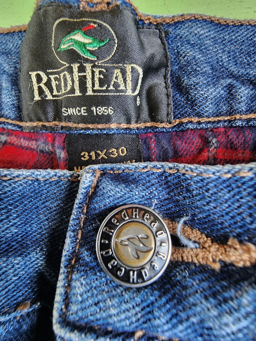 RedHead Flannel Lined Blue Jeans Size 31x30